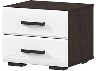 ЛИБЕРТИ ТБ 01 Тумба прикроватная (400х330х340) Фасад МДФ БЕЛЫЙ ГЛЯНЕЦ/Корпус ВЕНГЕ