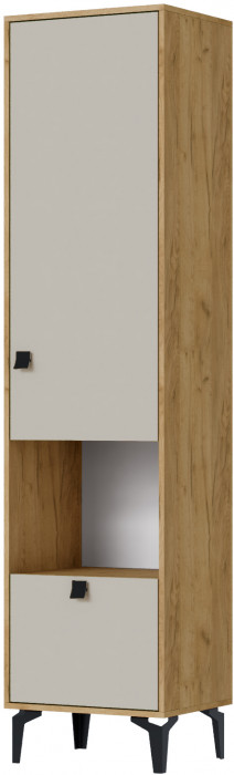 Пенал Милан, Дуб крафт золотой/Кашемир