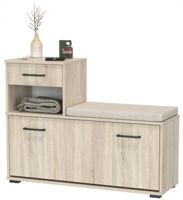 Лира ГК 2-0714дубсон Тумба под обувь, цвет дуб сонома, ШхГхВ 100х33х75,5 см., универсальная сборка