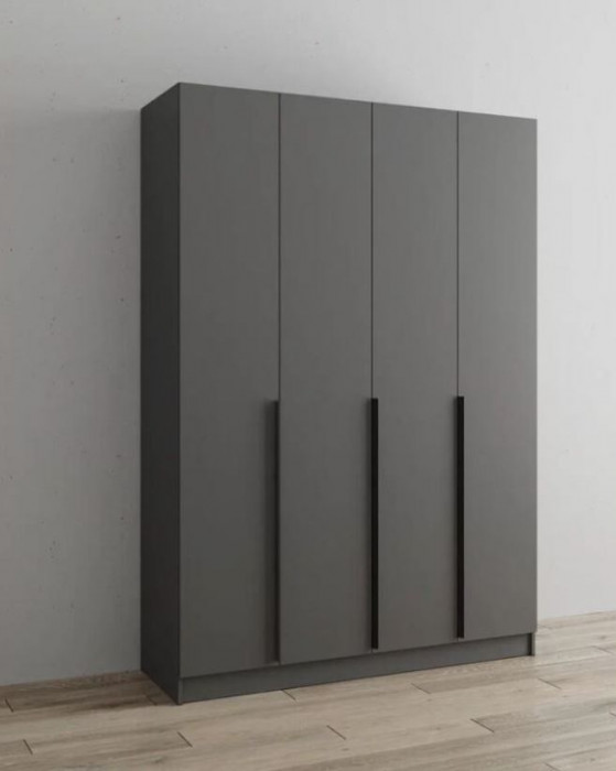 Шкаф Мадрид (1,6) без зеркала графит серый