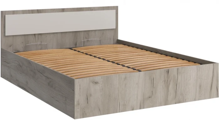 Кровать 1,4м с подъемным механизмом Фиеста NEW, Крафт серый/Кашемир