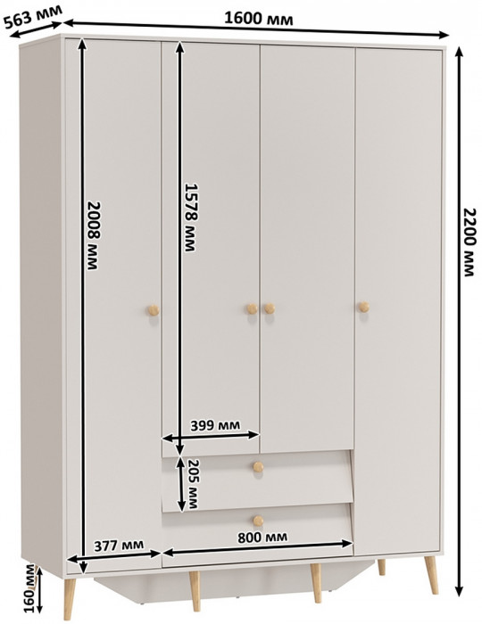 Афина Спальня 21-1200, кашемир серый