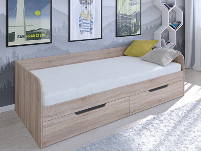 Кровать Астра одноярусная Сонома/Сонома