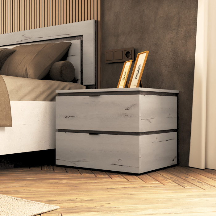 Модульная спальня "Ривьера" - Канадский дуб арктик/Бетон спаркс