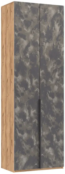 Тумба косметическая со шкафом 2х-ств Марвэл, Крафт золотой/Мальта грей