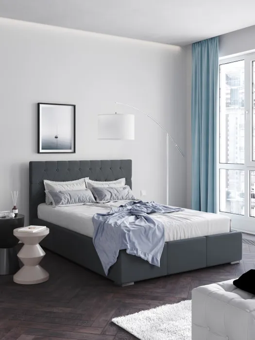 Октавия Кровать интерьерная 120 серый ромб, ПМ