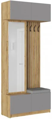 Прихожая Бостон ЛДСП (Серый Шифер, Дуб Крафт Золотой)
