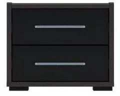 Луиза Тумба прикроватная, МДФ венге / черный глянец, склад