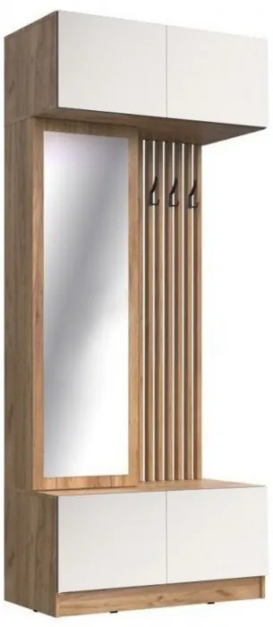 Модульная прихожая Роджина, композиция 3 (Графит, Дуб Крафт Золотой)