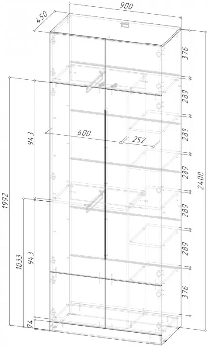 Модульная прихожая Кантри, композиция 5