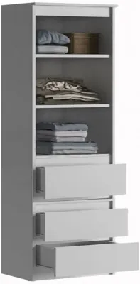 Челси Стеллаж (Белый глянец, Белый)