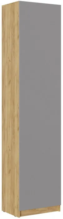 Модульная прихожая Бостон ЛДСП композиция 2 (Серый Шифер, Дуб Крафт Золотой)