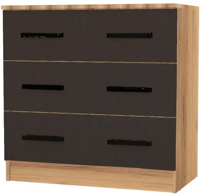 Комод 3 ящика (Венге / дуб беленый)