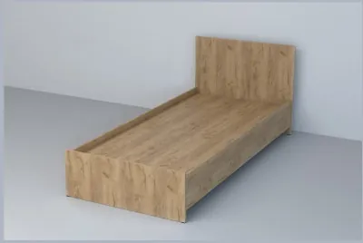 Кровать арт.032, низкий щиток, 90 (Дуб Крафт Золотой)