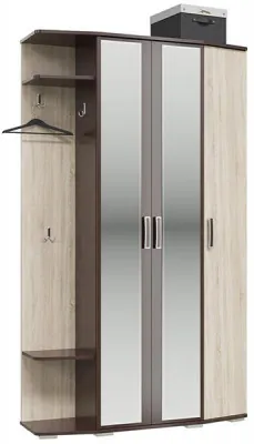 Прихожая 2-3428вн/дубсон Паола, цвет венге/дуб сонома, ШхГхВ 120х38х202 см., универсальная сборка