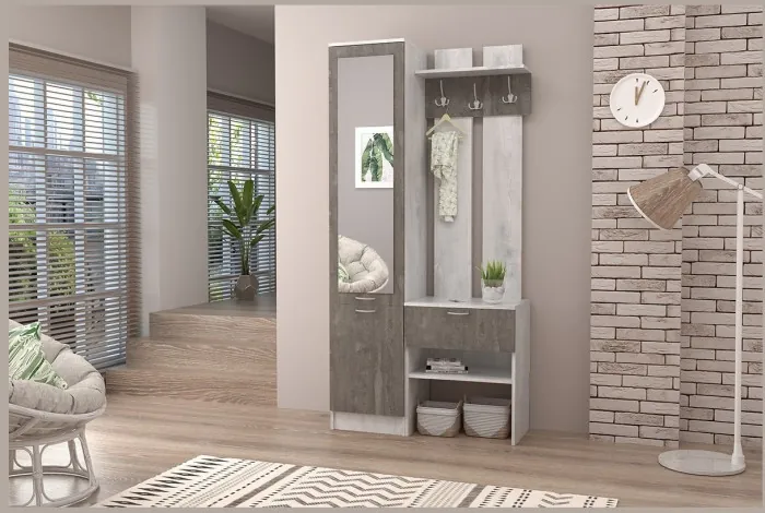 Прихожая Иннэс-3 (ясень светлый/ясень темный)