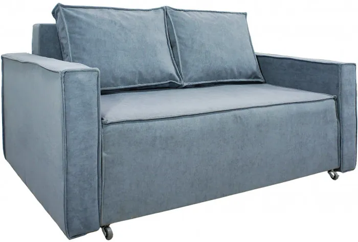 Диван-аккордеон Лофт 140х200, ППУ, велюр серый