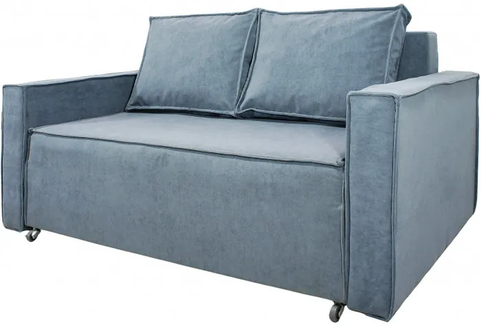 Диван-аккордеон Лофт 140х200, ППУ, велюр серый