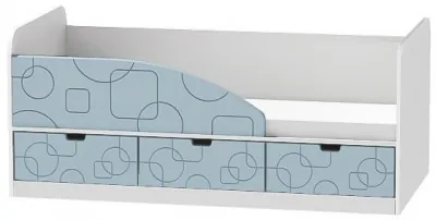 Кровать Бриз-4 80х160 Квадрат (Антарктида/Белый/Левый)