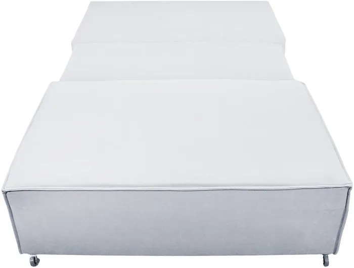 Диван-аккордеон Лофт мини 140х200, велюр серый