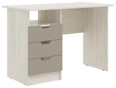 Юниор-4 Стол с ящиками (Шарли мокко, Крафт белый)