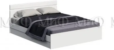 Нэнси New МДФ Кровать 160 (Белый глянец / Сонома)