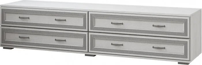 Модульная гостиная Ливорно, набор 1, Ясень анкор светлый/Патина серебро