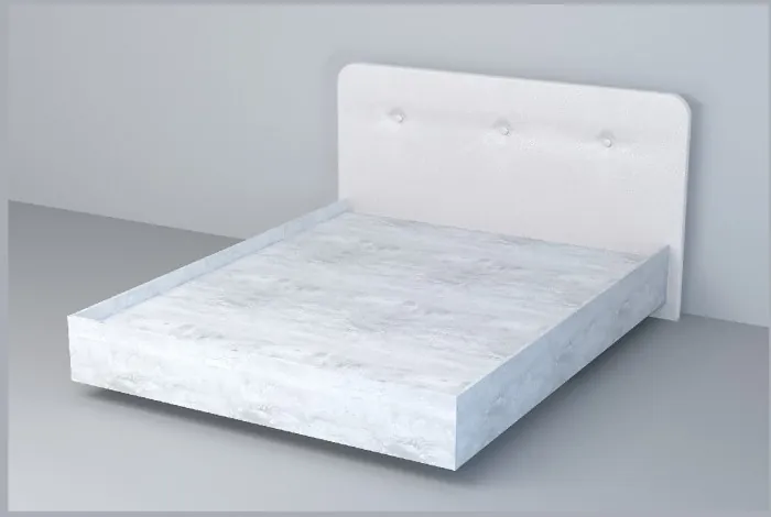 Кровать 1,6 арт.031 (Пуговицы) ЛН. (Дуб Крафт Золотой/Стальной Серый)