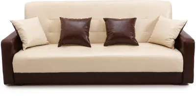 Диван-книжка Аккорд 140х190, экокожа коричнево-бежевый