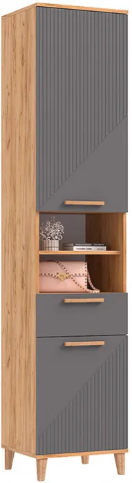 Модульная прихожая Ирис, Крафт золотой/Браш графит