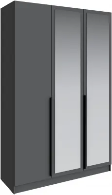 Шкаф Мадрид (1,5) с зеркалом, Графит серый