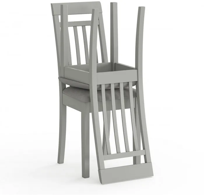 Два стула Мебель--24 Гольф-11 разборных, цвет серый, обивка ткань велюр серый 63, ШхГхВ 40х40х100 см., от пола до верха сиденья 47 см.