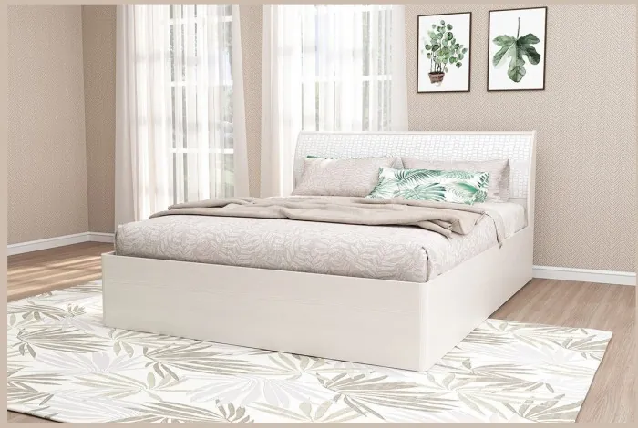 Кэт-6 Бодега/Caiman Белый Кровать 1,6 арт.001-М (Бодега/Caiman Белый)