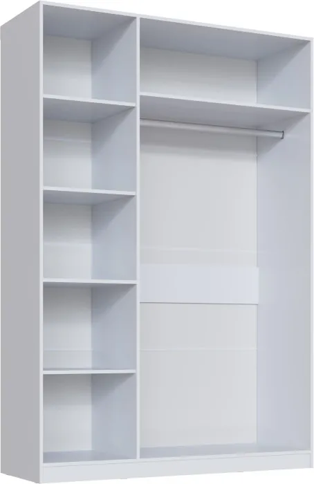 Шкаф 3-х створчатый Апполия, Белый/Белый дуб