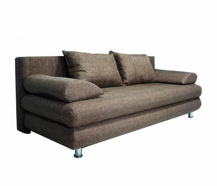 Диван-еврокнижка Фиджи, рогожка коричневая