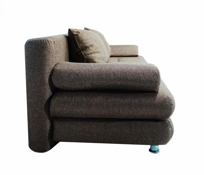 Диван-еврокнижка Фиджи, рогожка коричневая