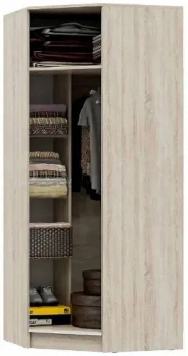 С/Г Мартина Шкаф угловой для одежды (Дуб Сонома / белый)