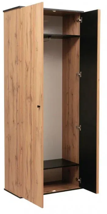 Шкаф для одежды Либерти 51.01 (опора h20) Дуб вотан/Черный