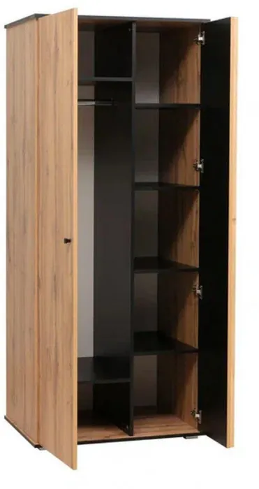Шкаф для одежды Либерти 51.12 (опора h20) Дуб вотан/Черный