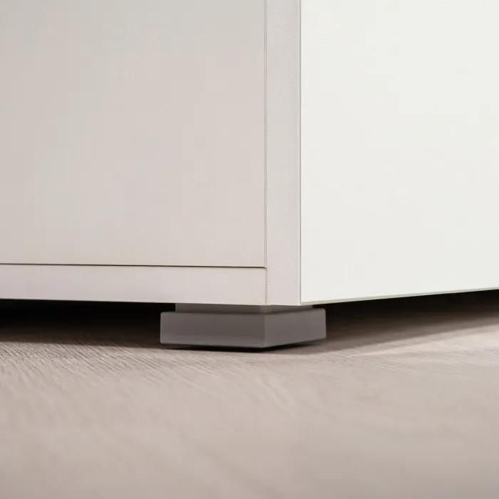 Октава Прихожая 43, цвет белый шагрень/дуб крафт золотой/фасады МДФ белый шагрень, ШхГхВ 129,3х35,4х197,6 см., универсальная сборка