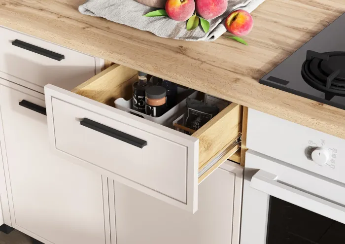 Кухня Бьянка 1,2х2,8м, Крафт золотой/Кашемир