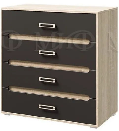 Ким Комод (Сонома / Белый глянец)