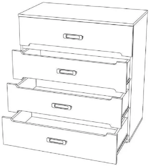 Ким Комод (Сонома / Белый глянец)