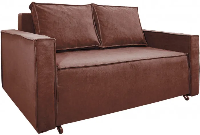 Диван-аккордеон Лофт 160х200, ППУ, велюр коричневый