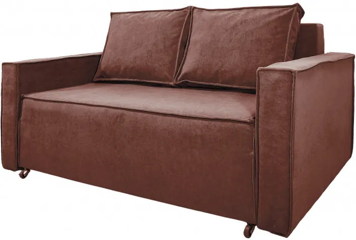 Диван-аккордеон Лофт 160х200, ППУ, велюр коричневый