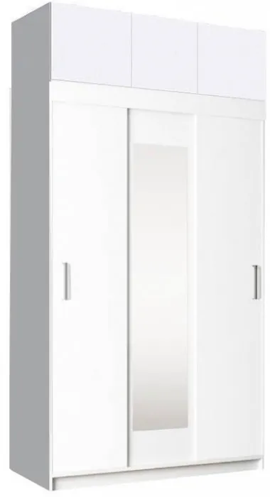 Басямиф Шкаф-купе с антресолью (Дуб крафт белый/Графит)