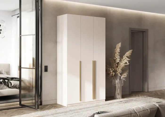 Ларго Шкаф 3-х створчатый 1200 (1 полка/4ящика), Кашемир