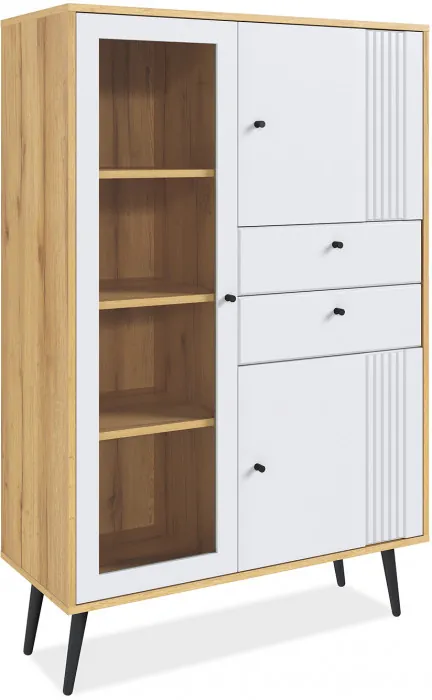 Шкаф низкий (1 стеклодверь)  Вега Саксония