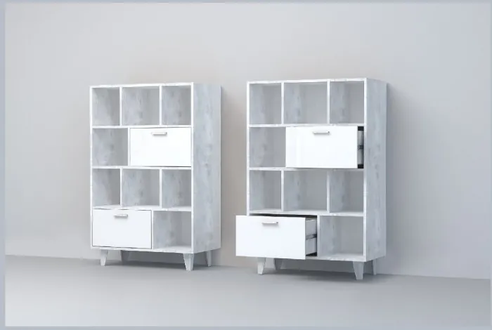 Эго Комод К-1 НГ (Камень Темный/Бетон Светлый)