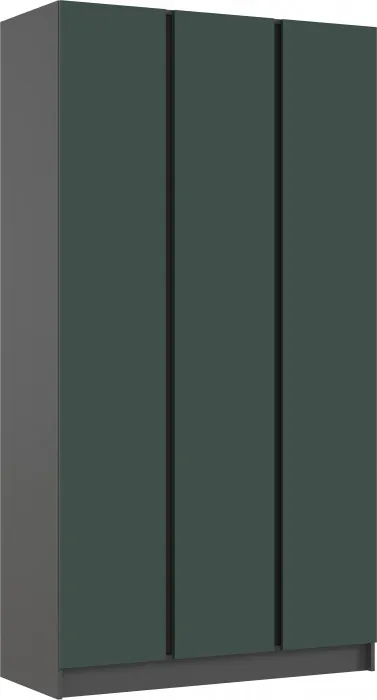 Келвин Шкаф 3-х створчатый 1200, Графит/Изумрудный